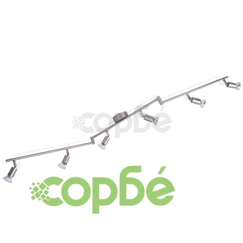 полилей с LED насочени светлини, 6 бр, гланциран никел ➤ топ цена ➤ sorbe.bg