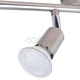 полилей с LED насочени светлини, 6 бр, гланциран никел