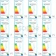 полилей с LED насочени светлини, 6 бр, гланциран никел