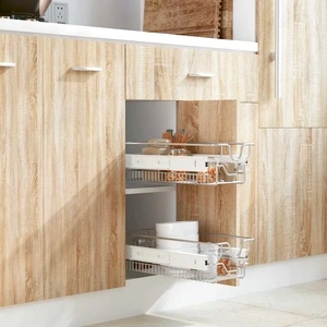 Плъзгащи се телени кошници, 2 бр, сребристи, 300 мм