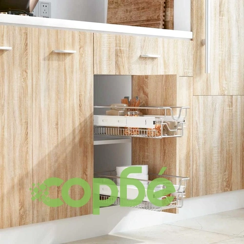 Плъзгащи се телени кошници, 2 бр, сребристи, 300 мм ➤ топ цена ➤ sorbe.bg