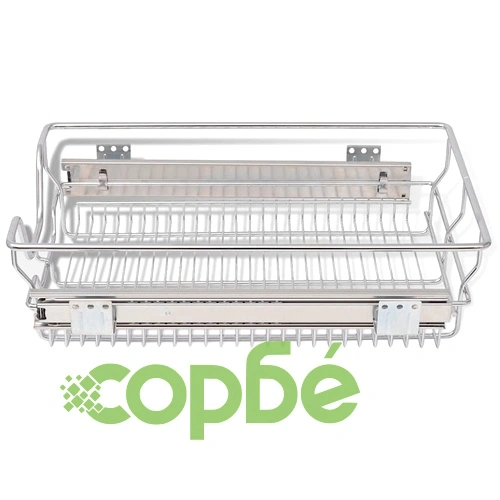 Плъзгащи се телени кошници, 2 бр, сребристи, 400 мм ➤ топ цена ➤ sorbe.bg