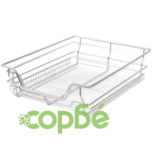 Телени кошници, плъзгащи се, 2 бр, сребристи, 500 мм ➤ топ цена ➤ sorbe.bg