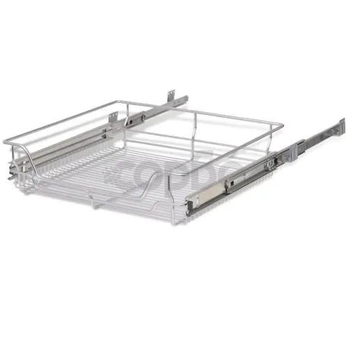 Плъзгащи се телени кошници, 2 бр, сребристи, 600 мм  ➤ топ цена ➤ sorbe.bg