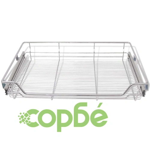 Плъзгащи се телени кошници, 2 бр, сребристи, 800 мм ➤ топ цена ➤ sorbe.bg