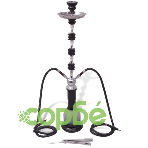 Наргиле / Шиша с 2 маркуча, черно, XXL, 83 см ➤ топ цена ➤ sorbe.bg