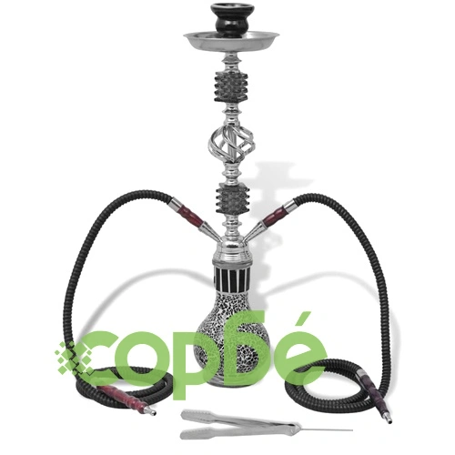 Наргиле / Шиша, с 2 маркуча, черно, 55 см ➤ топ цена ➤ sorbe.bg