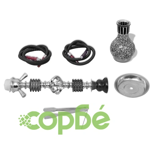 Наргиле / Шиша, с 2 маркуча, черно, 55 см ➤ топ цена ➤ sorbe.bg