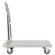 Платформена количка, сребриста, 82x53x86 см, неръждаема стомана
