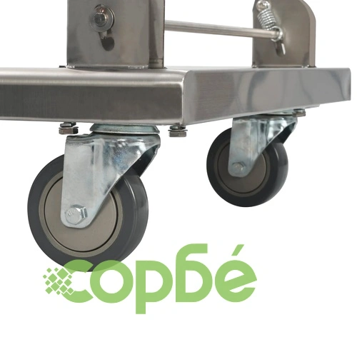 Платформена количка, сребриста, 82x53x86 см, неръждаема стомана ➤ топ цена ➤ sorbe.bg