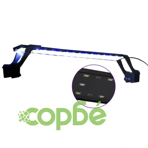 LED лампа за аквариум със скоби, 55-70 см, синьо и бяло ➤ топ цена ➤ sorbe.bg