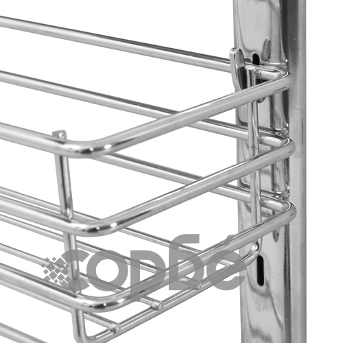 Издърпваща се кошница за кухня 3 нива сребриста 47x15,5x55,5 см ➤ топ цена ➤ sorbe.bg