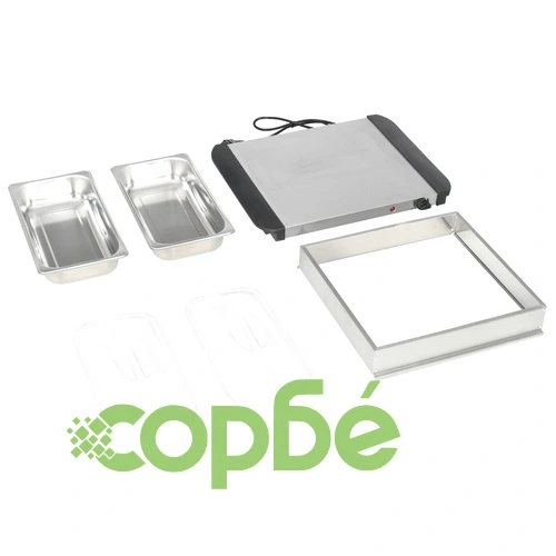 Бюфет за топло сервиране, неръждаема стомана, 200 W, 2x2,5 л ➤ топ цена ➤ sorbe.bg