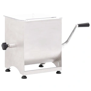 Миксер за месо с редуктор, сребрист, неръждаема стомана 