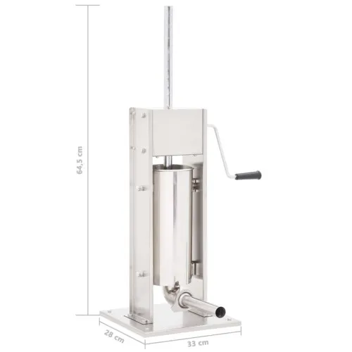 Ръчна пълначка за наденици, сребриста, 5 л, неръждаема стомана ➤ топ цена ➤ sorbe.bg