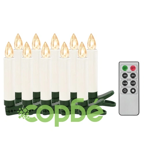 Безжични LED свещи с дистанционно управление, 10 бр, топло бяло ➤ топ цена ➤ sorbe.bg