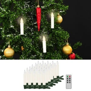 Безжични LED свещи с дистанционно управление, 30 бр, топло бяло