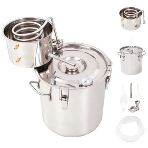 Дестилатор за вода и алкохол, неръждаема стомана, 18 л