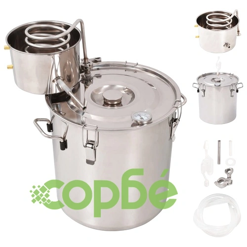 Дестилатор за вода и алкохол, неръждаема стомана, 30 л ➤ топ цена ➤ sorbe.bg