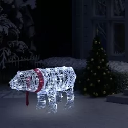 Коледна украса светеща мечка 45 LED 71x20x38 см акрил