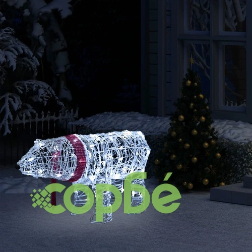 Коледна украса светеща мечка 45 LED 71x20x38 см акрил ➤ топ цена ➤ sorbe.bg