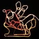 Коледна украса, 4 светещи елена с шейна, 500x10x80 см