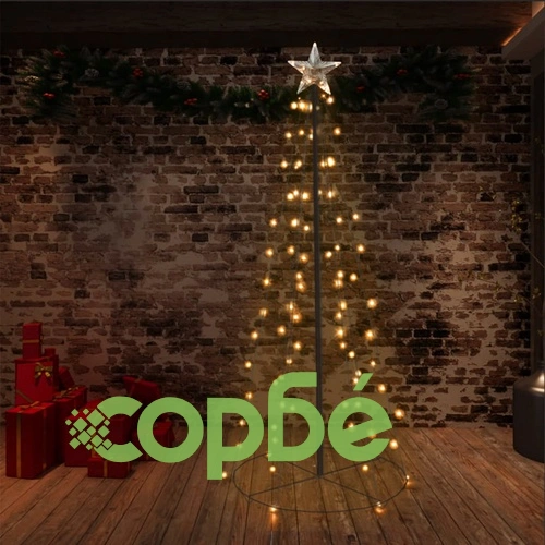 Коледна елха конус, 96 LED, закрито и открито, 72x180 см ➤ топ цена ➤ sorbe.bg