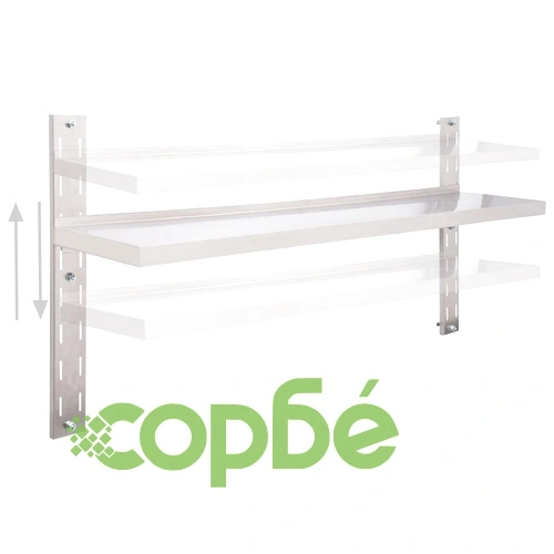 Стенен рафт, неръждаема стомана, 150x30 см ➤ топ цена ➤ sorbe.bg