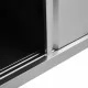 Работна маса с плъзгащи врати, 120x50x(95-97) см, инокс