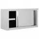 Кухненски стенен шкаф с плъзгащи врати, 90x40x50 см, стомана