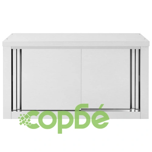 Кухненски стенен шкаф с плъзгащи врати, 90x40x50 см, стомана ➤ топ цена ➤ sorbe.bg