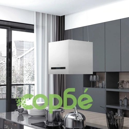 Висящ аспиратор островен LCD сензор 37 см неръждаема стомана ➤ топ цена ➤ sorbe.bg