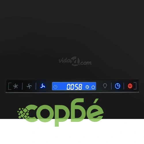 Висящ аспиратор остров LCD сензор 55 см прахово покрита стомана ➤ топ цена ➤ sorbe.bg