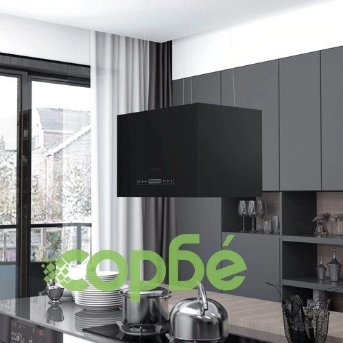 Висящ аспиратор остров LCD сензор 55 см прахово покрита стомана ➤ топ цена ➤ sorbe.bg