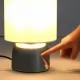 Настолни лампи, 2 бр, сензорен бутон, бели, E14