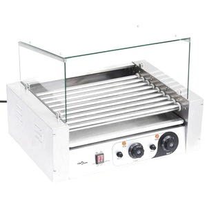 Хотдог грил машина с 9 ролера и стъклен капак 1800 W