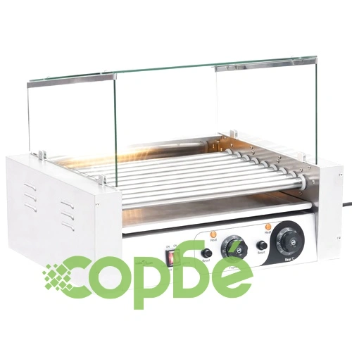 Хотдог грил машина с 9 ролера и стъклен капак 1800 W ➤ топ цена ➤ sorbe.bg
