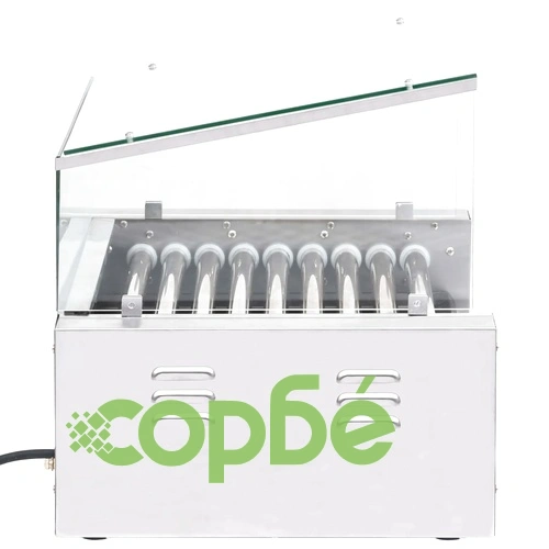 Хотдог грил машина с 9 ролера и стъклен капак 1800 W ➤ топ цена ➤ sorbe.bg