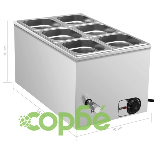 Бен Мари топла витрина неръждаема стомана 1500 W GN 1/6 ➤ топ цена ➤ sorbe.bg