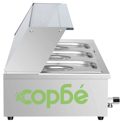 Бен Мари гастронорм топла витрина инокс 3 тави GN 1/2 ➤ топ цена ➤ sorbe.bg