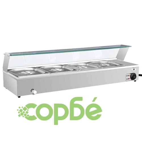 Бен Мари гастронорм топла витрина инокс 4 тави GN 1/2 ➤ топ цена ➤ sorbe.bg