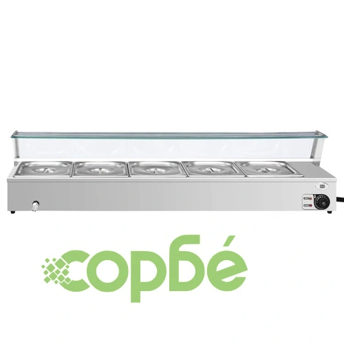 Бен Мари гастронорм топла витрина инокс 5 тави GN 1/2 ➤ топ цена ➤ sorbe.bg