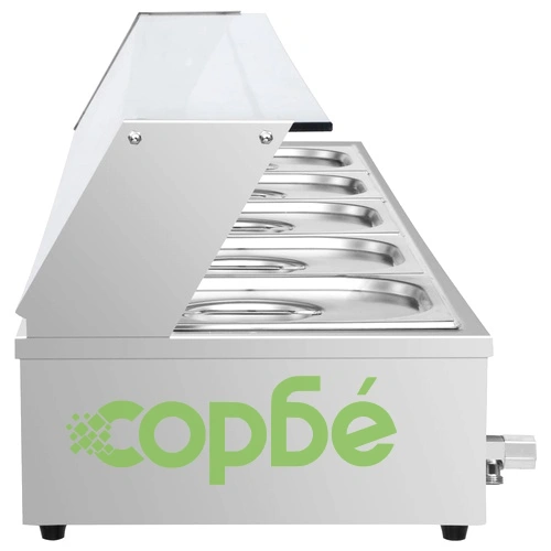 Бен Мари гастронорм топла витрина инокс 5 тави GN 1/2 ➤ топ цена ➤ sorbe.bg