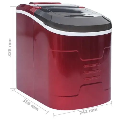 Ледогенератор, червен, 2,4 л, 15 кг/24 часа ➤ топ цена ➤ sorbe.bg