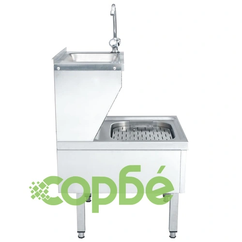 Търговска мивка за ръце с кранче, свободностояща, инокс ➤ топ цена ➤ sorbe.bg