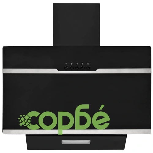 Стенен абсорбатор, 60 см, инокс и закалено стъкло, черен ➤ топ цена ➤ sorbe.bg