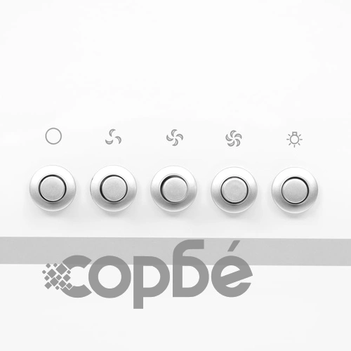 Стенен абсорбатор, 60 см, инокс и закалено стъкло, бял ➤ топ цена ➤ sorbe.bg