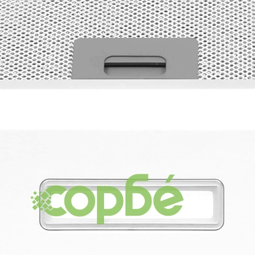 Стенен абсорбатор, 60 см, инокс и закалено стъкло, бял ➤ топ цена ➤ sorbe.bg