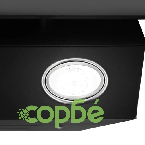 Стенен абсорбатор, 60 см, инокс и закалено стъкло, черен ➤ топ цена ➤ sorbe.bg