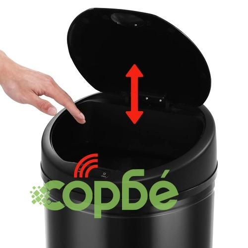 Кош за отпадъци с автоматичен сензор, 32 л, черен ➤ топ цена ➤ sorbe.bg